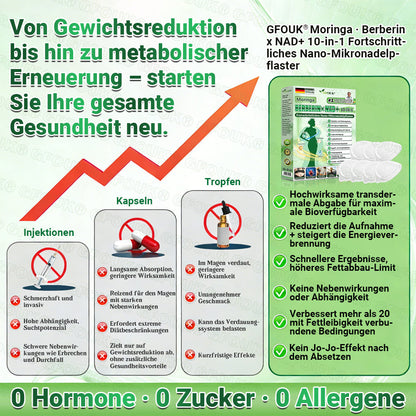 Offizieller Store 🇩🇪 |🦅𝐆𝐅𝐎𝐔𝐊® Moringa · Berberin × NAD+ 10-in-1 Advanced Nano Mikronadel-Patch 🇩🇪 (Nur einmal täglich, sichtbare Veränderungen in 7 Tagen) ✅ Für Fettleibigkeit, schlaffe Haut, Diabetes, Schlafapnoe, Gelenkprobleme und mehr