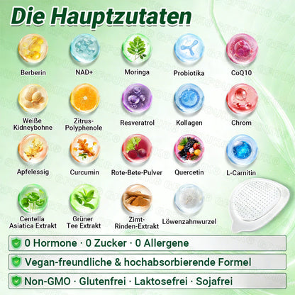 Offizieller Store 🇩🇪 |🦅𝐆𝐅𝐎𝐔𝐊® Moringa · Berberin × NAD+ 10-in-1 Advanced Nano Mikronadel-Patch 🇩🇪 (Nur einmal täglich, sichtbare Veränderungen in 7 Tagen) ✅ Für Fettleibigkeit, schlaffe Haut, Diabetes, Schlafapnoe, Gelenkprobleme und mehr