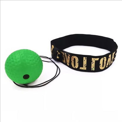 Box-Reaktionsball mit Stirnband für Reflex- und Koordinationstraining.