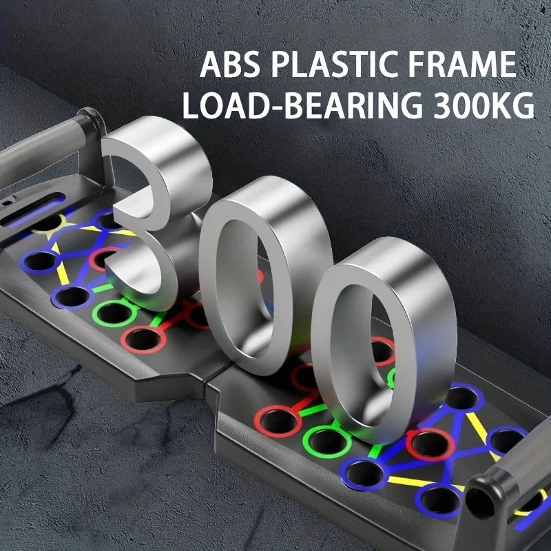 Multifunktionales Push-up-Board für Brust, Arme, Rücken und Bauch.