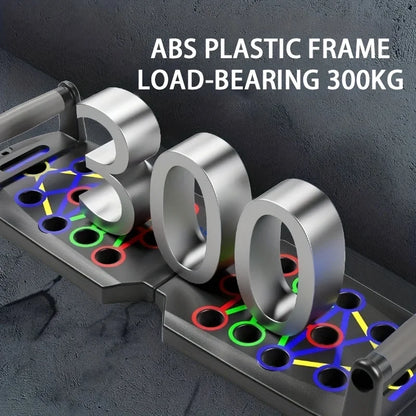 Multifunktionales Push-up-Board für Brust, Arme, Rücken und Bauch.