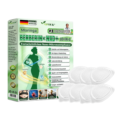 Offizieller Store 🇩🇪 |🦅𝐆𝐅𝐎𝐔𝐊® Moringa · Berberin × NAD+ 10-in-1 Advanced Nano Mikronadel-Patch 🇩🇪 (Nur einmal täglich, sichtbare Veränderungen in 7 Tagen) ✅ Für Fettleibigkeit, schlaffe Haut, Diabetes, Schlafapnoe, Gelenkprobleme und mehr