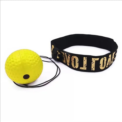 Box-Reaktionsball mit Stirnband für Reflex- und Koordinationstraining.