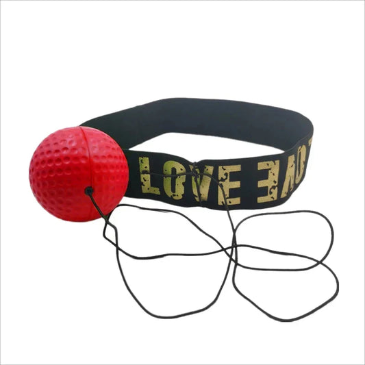 Box-Reaktionsball mit Stirnband für Reflex- und Schnelligkeitstraining.