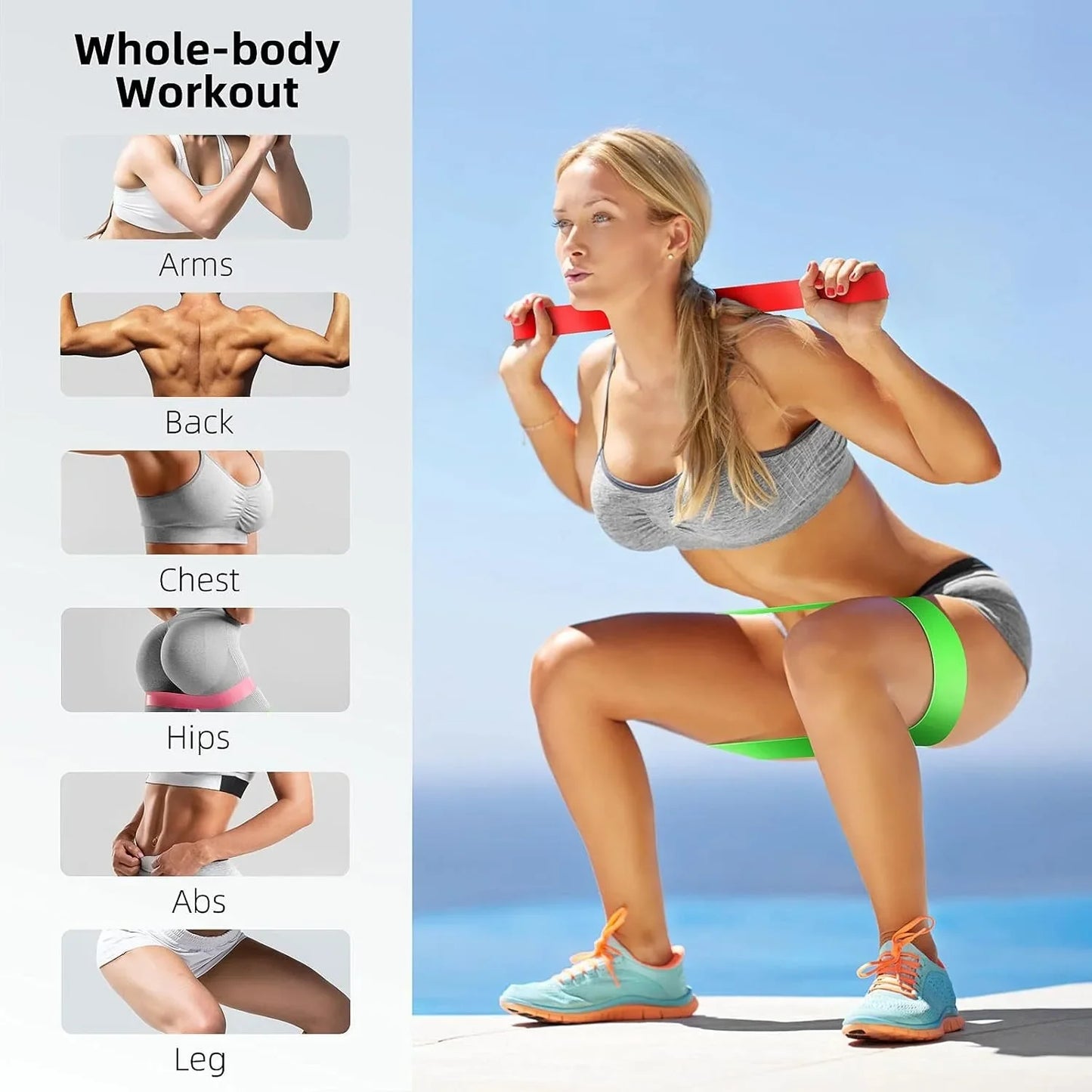 TPE-Widerstandsbänder-Set für Yoga und Fitness.