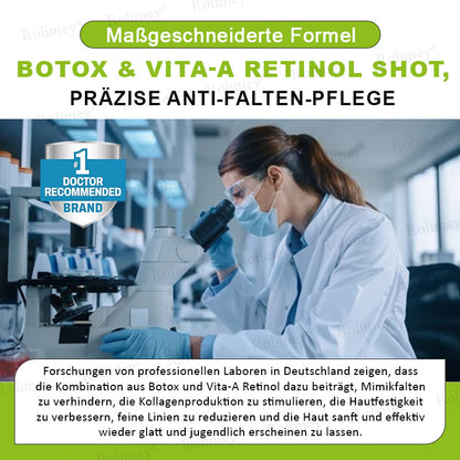 👨‍⚕️Jetzt jugendliche Haut zurückgewinnen 💫Rolimey® Botox & Vita-A Retinol Shot Falten-Lift Straffungscreme